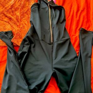 XL black jumpsuit catsuit Zumba -NWT